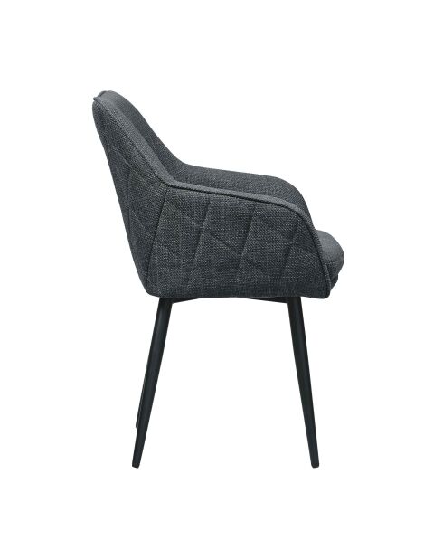Fever - Chaise de salle à manger tissu structuré anthracite - 61x60x85 cm