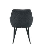 Fever - Silla de comedor de tela estructurada antracita - 61x60x85 cm