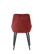 Sit - Lot de 2 chaises couverture rouge, pattes noires - 48x57x84cm