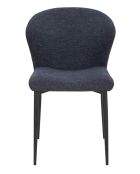 Fever - Lot de 2 chaises de salle à manger anthracite - 47x58x82 cm