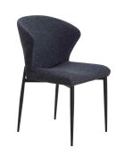 Fever - Lot de 2 chaises de salle à manger anthracite - 47x58x82 cm