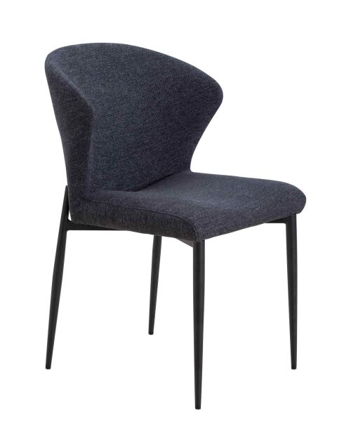 Fever - Lot de 2 chaises de salle à manger anthracite - 47x58x82 cm