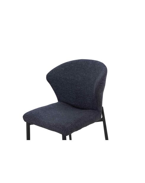 Fever - Lot de 2 chaises de salle à manger anthracite - 47x58x82 cm