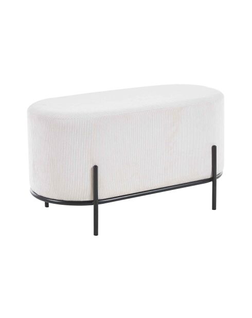 Fever - Polsterbank aus beigem Kord - 80x40x42 cm