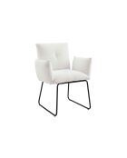 Fever - Poltrona bianca in tessuto riccio - 73,5x64,5x87 cm