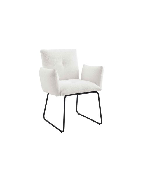 Fever - Poltrona bianca in tessuto riccio - 73,5x64,5x87 cm