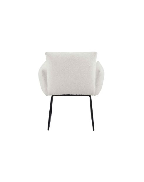 Fever - Poltrona bianca in tessuto riccio - 73,5x64,5x87 cm