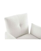 Fever - Poltrona bianca in tessuto riccio - 73,5x64,5x87 cm