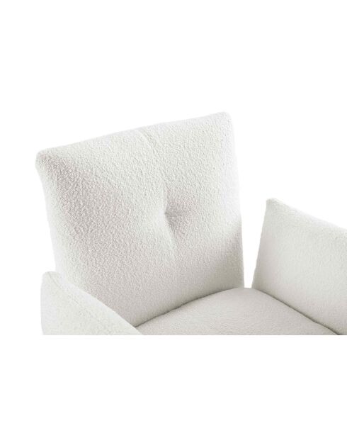 Fever - Poltrona bianca in tessuto riccio - 73,5x64,5x87 cm