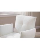Fever - Poltrona bianca in tessuto riccio - 73,5x64,5x87 cm
