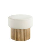 Fever - Pouf d'assise avec espace de rangement naturel/blanc - D.50 cm