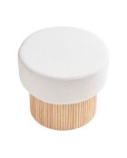 Fever - Pouf d'assise avec espace de rangement naturel/blanc - D.50 cm