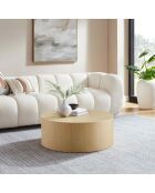 Fever - Mesita de roble natural - D.80 cm