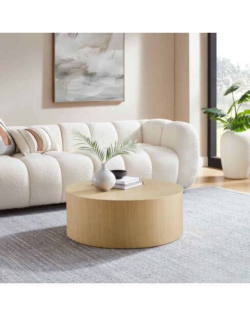 Fever - Tavolino in rovere naturale - D.80 cm