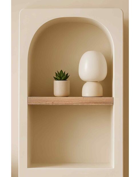 Sit - Armoire haute Holvik blanc, naturel - 50x40x175cm