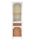 Sit - Armoire haute Holvik blanc, naturel - 50x40x175cm