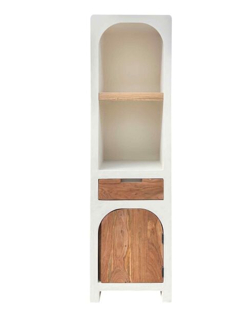 Sit - Armoire haute Holvik blanc, naturel - 50x40x175cm