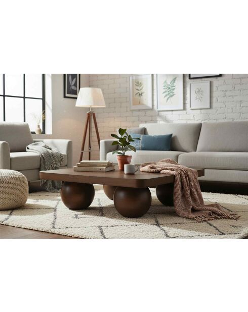 Sit - Tavolino da caffè Rondura marrone - 90x90x28cm