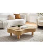 Fever - Tavolino da caffè naturale - 116x77x32 cm
