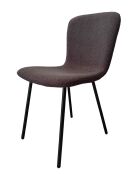 Fever - Lot de 4 chaises bouclées Optic gris foncé - 44x52x79 cm