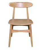 Sit - Silla escandinava rubia natural, 53 x 45 x 80 cm