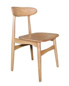 Sit - Silla escandinava rubia natural, 53 x 45 x 80 cm