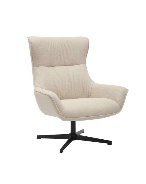 Fever - Poltrona beige in tessuto strutturale - 85x83x103 cm