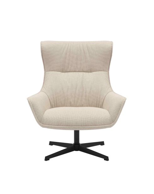 Fever - Poltrona beige in tessuto strutturale - 85x83x103 cm