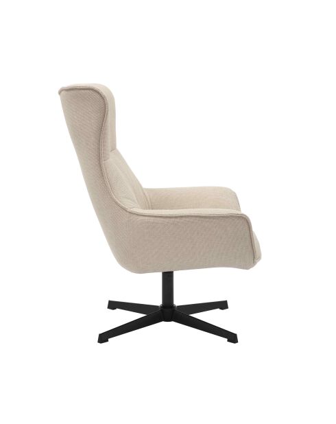 Fever - Poltrona beige in tessuto strutturale - 85x83x103 cm