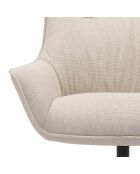 Fever - Poltrona beige in tessuto strutturale - 85x83x103 cm