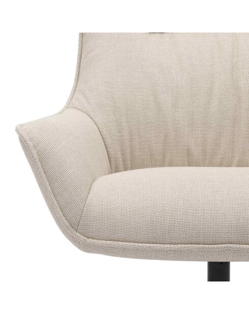 Fever - Poltrona beige in tessuto strutturale - 85x83x103 cm