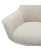 Fever - Poltrona beige in tessuto strutturale - 85x83x103 cm