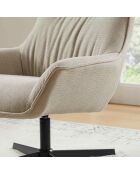 Fever - Poltrona beige in tessuto strutturale - 85x83x103 cm