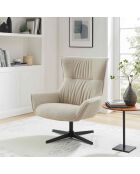 Fever - Poltrona beige in tessuto strutturale - 85x83x103 cm