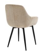 Fever - Set aus 2 beigen/schwarzen Kordsesseln - 64x59x86 cm