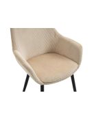 Fever - Set aus 2 beigen/schwarzen Kordsesseln - 64x59x86 cm