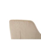 Fever - Set aus 2 beigen/schwarzen Kordsesseln - 64x59x86 cm