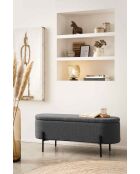 Fever - Bettbank mit Stauraumfunktion Anthrazit - 110x40x44 cm