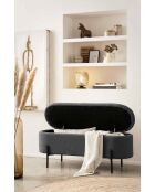 Fever - Bettbank mit Stauraumfunktion Anthrazit - 110x40x44 cm