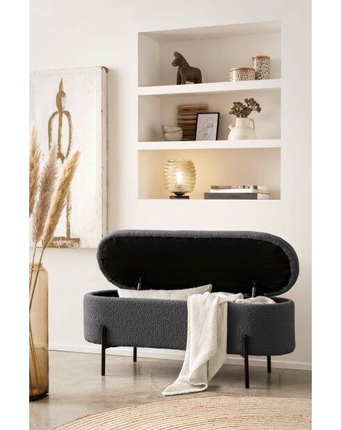 Fever - Bettbank mit Stauraumfunktion Anthrazit - 110x40x44 cm