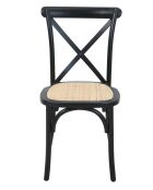 Sit - Lot de 2 chaises noires, naturelles - 48x52x89cm