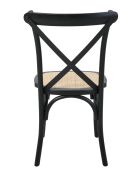 Sit - Lot de 2 chaises noires, naturelles - 48x52x89cm