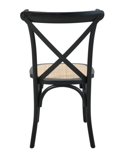 Sit - Lot de 2 chaises noires, naturelles - 48x52x89cm