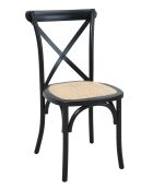 Sit - Lot de 2 chaises noires, naturelles - 48x52x89cm