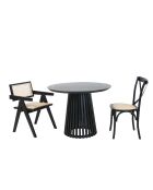 Sit - Lot de 2 chaises noires, naturelles - 48x52x89cm