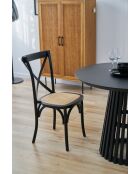 Sit - Lot de 2 chaises noires, naturelles - 48x52x89cm