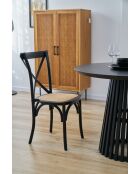 Sit - Lot de 2 chaises noires, naturelles - 48x52x89cm