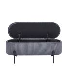 Fever - Banco de cama con función de almacenamiento gris - 110x40x44 cm