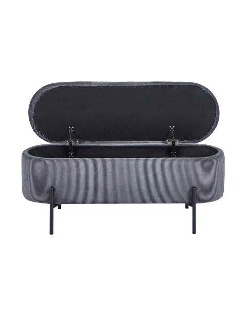 Fever - Bettbank mit Stauraumfunktion grau - 110x40x44 cm