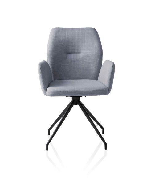 Fever - Fauteuil avec fonction pivotante à 180° gris foncé - 59x58x88 cm